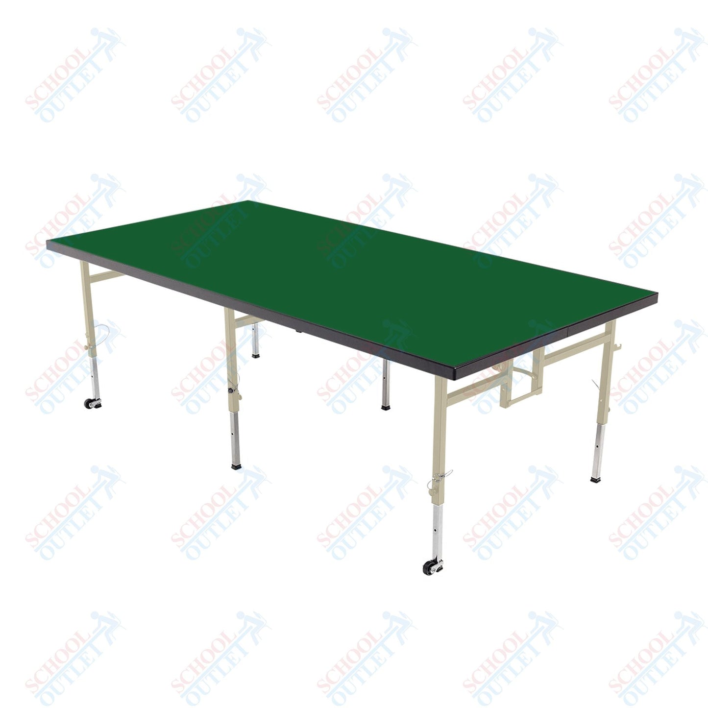 AmTab Adjustable Height Stage - Carpet Top - 48"W x 48"L x Adjustable 24" to 32"H (AmTab AMT-STA4424C) - SchoolOutlet