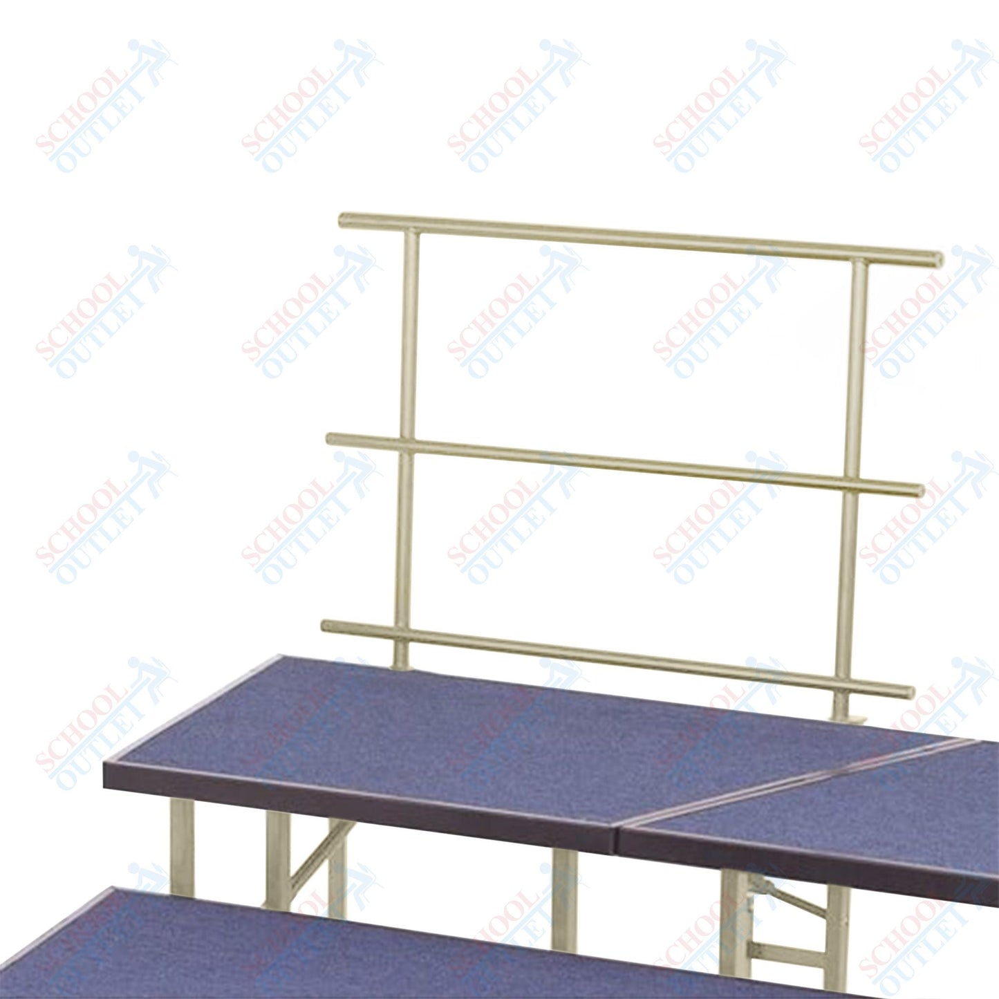 AmTab Stage and Riser Guard Rail - Chair Stop - 25"W x 31" H (AmTab AMT-STGR25) - SchoolOutlet