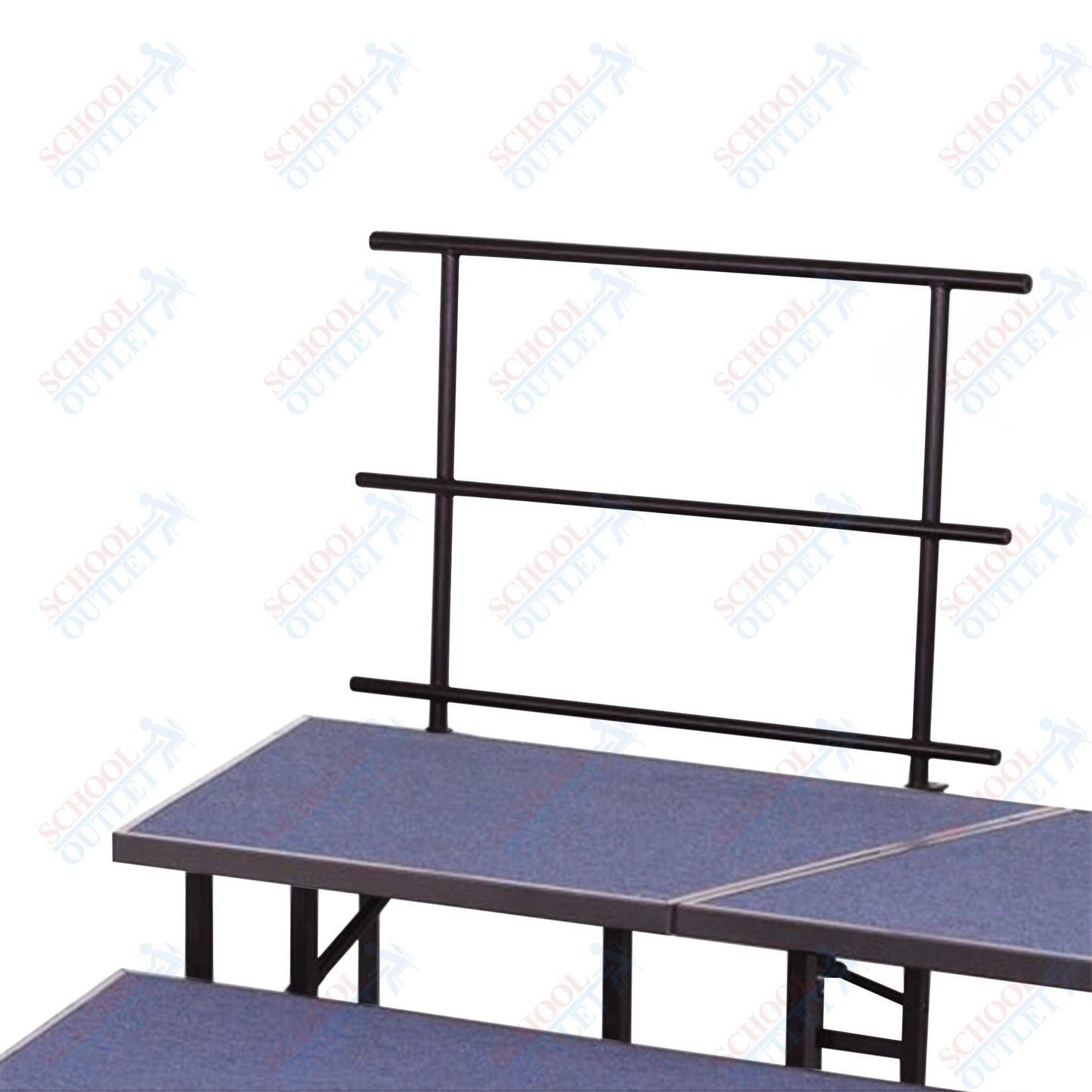 AmTab Stage and Riser Guard Rail - Chair Stop - 25"W x 31" H (AmTab AMT-STGR25) - SchoolOutlet