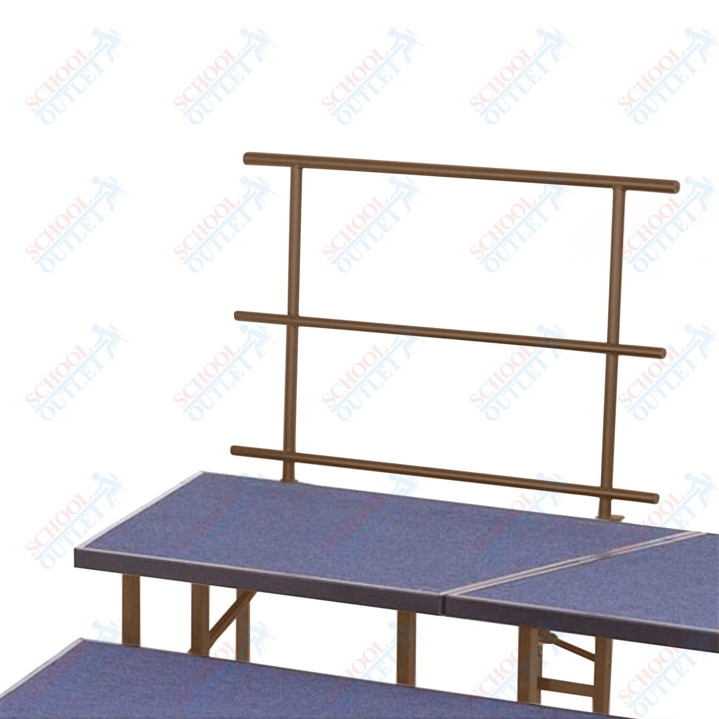 AmTab Stage and Riser Guard Rail - Chair Stop - 25"W x 31" H (AmTab AMT-STGR25) - SchoolOutlet