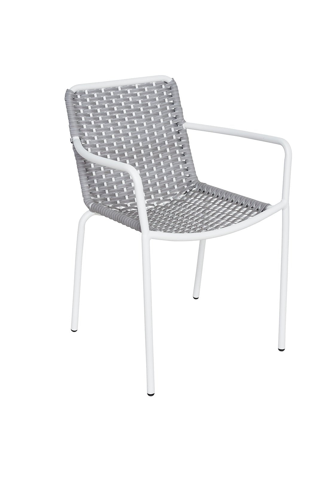 BFM Seating Captiva Stacking Armchair - Seaside Gray/White Frame - (BFM - PH401CGR) - SchoolOutlet