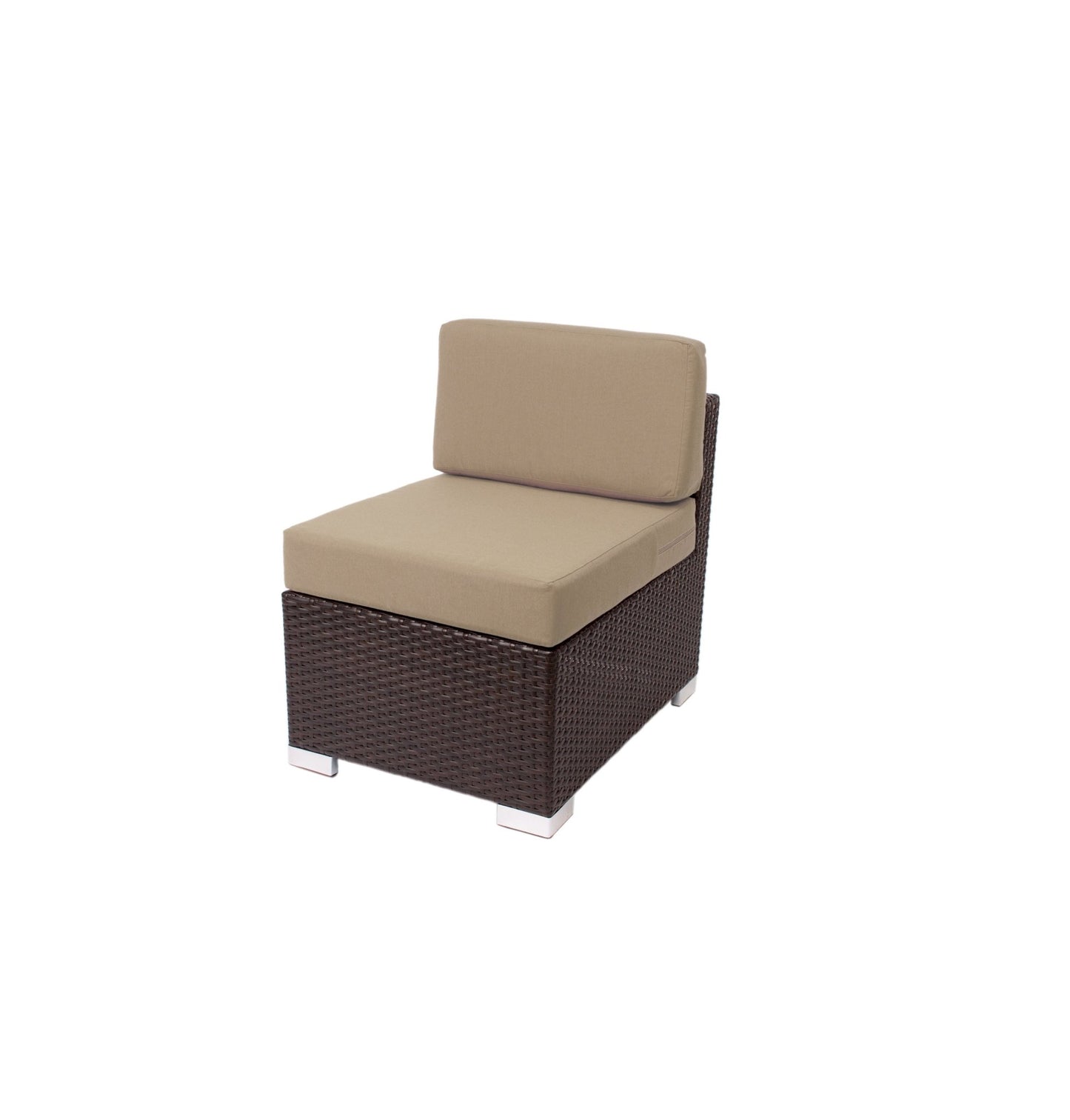 BFM Seating Aruba Wicker Armless Middle Wide Sofa Section with Cushions (BFM-PH5101JV-MW) - SchoolOutlet