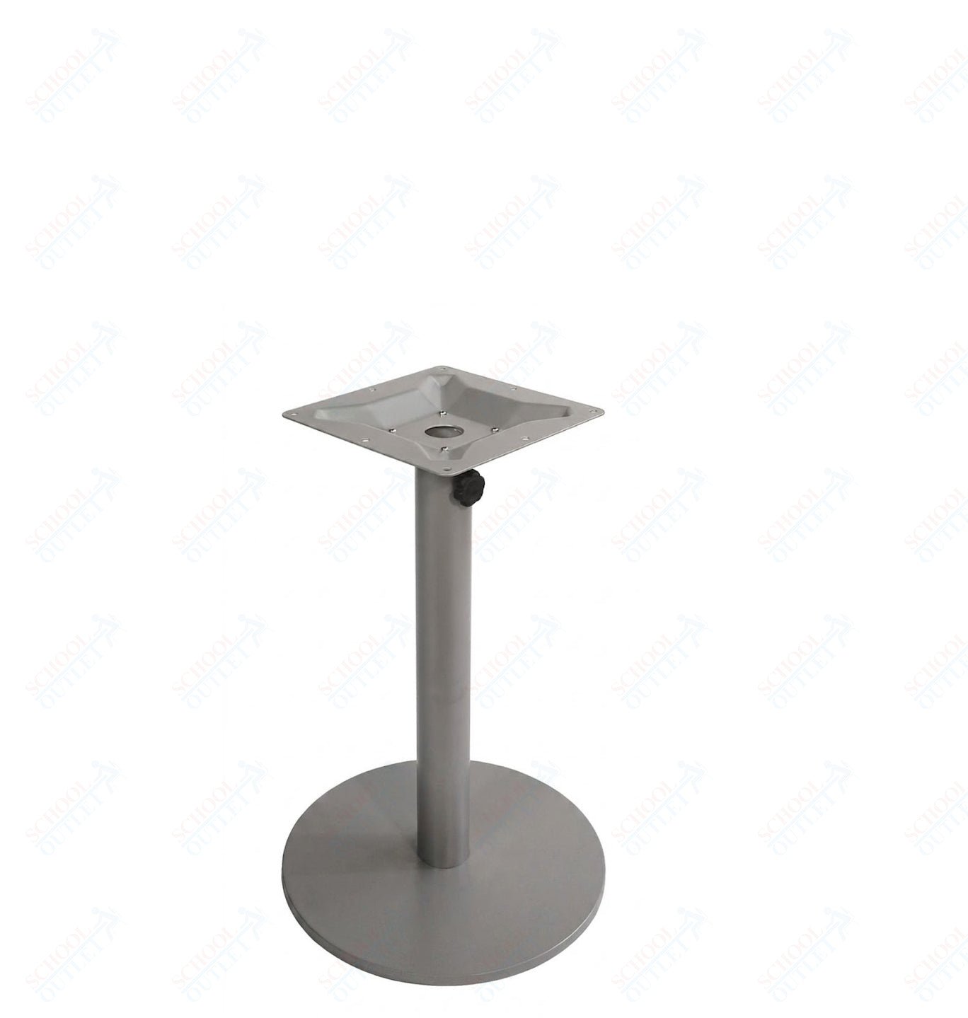 BFM Seating Margate 20" Round Base Dining Height - Zinc Plated Cast Iron Bottom, Stainless Steel Column - Umbrella Compatible 28"H (BFM - PHTB20R) - SchoolOutlet