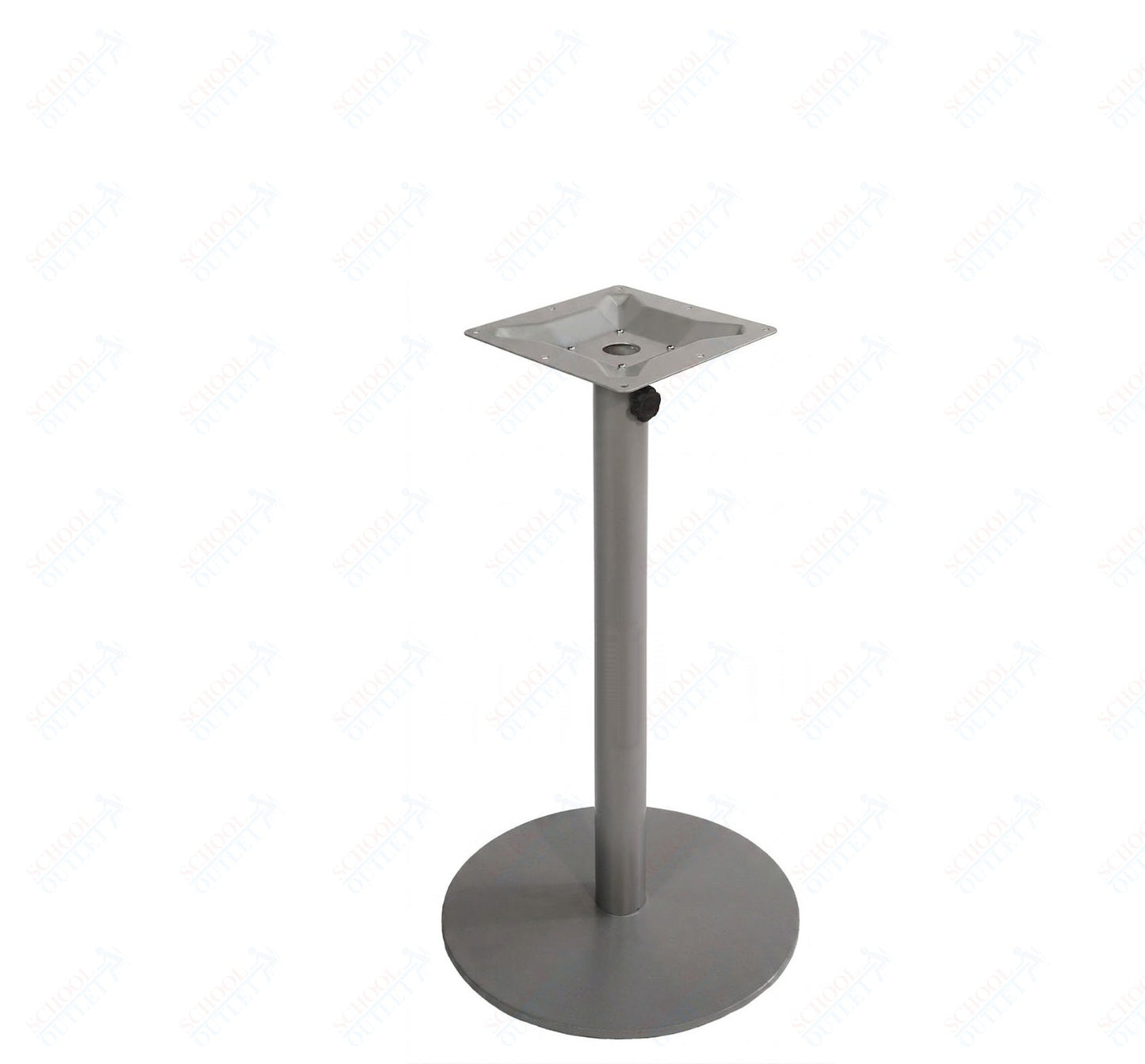 BFM Seating Margate 24" Round Base Bar Height - Zinc Plated Cast Iron Bottom, Stainless Steel Column - Umbrella Compatible 41"H (BFM - 1PHTB24RT) - SchoolOutlet