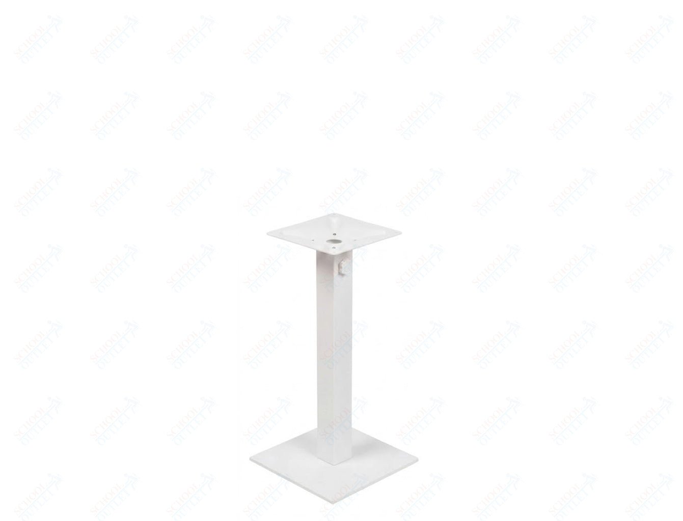 BFM Seating Margate 28"H Dining Height - Zinc Plated Cast Iron Bottom, Stainless Steel Column - Umbrella Compatible (BFM - PHTB24SQ) - SchoolOutlet