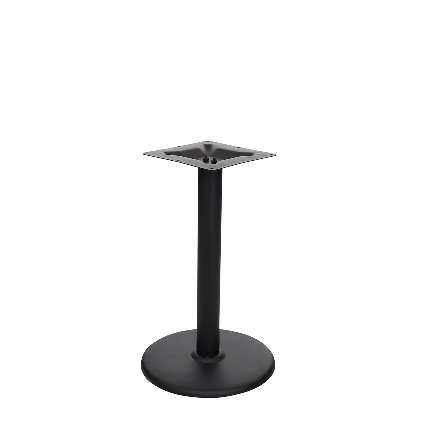 BFM Seating Stamped Steel - 18" Round Base - Dining Height - 3" Column - 7 7/8" Welded Top Plate - BFM - STB - 18R - SchoolOutlet