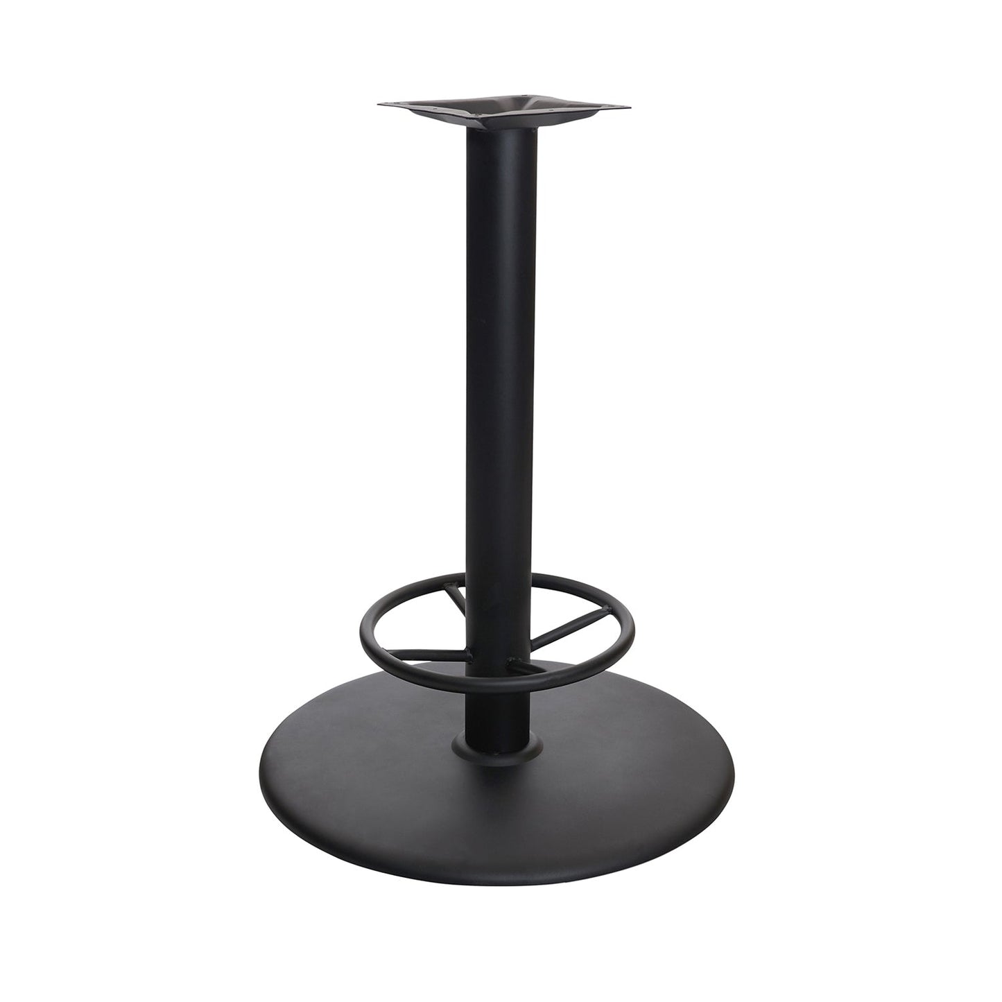 BFM Seating Stamped Steel - 22" Round Base - Bar Height with Foot - Ring - 4" Column - 10 5/8" Welded Top Plate(BFM - STB - 224RTFR) - SchoolOutlet