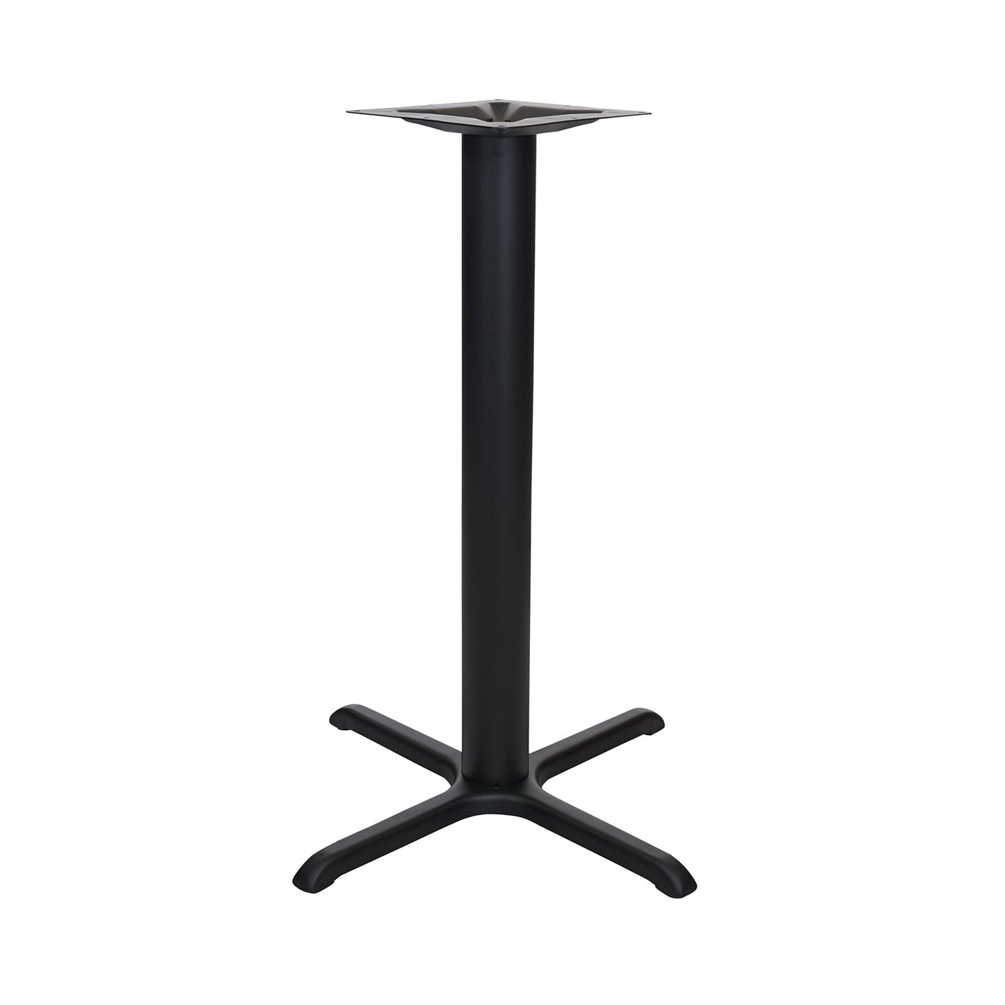 BFM SeatingStamped Steel - 24 x 30 Cross Base - Bar Height - 4" Column - 11 7/8" Bolt - On Top Plate (BFM - STB - 24304TBP) - SchoolOutlet