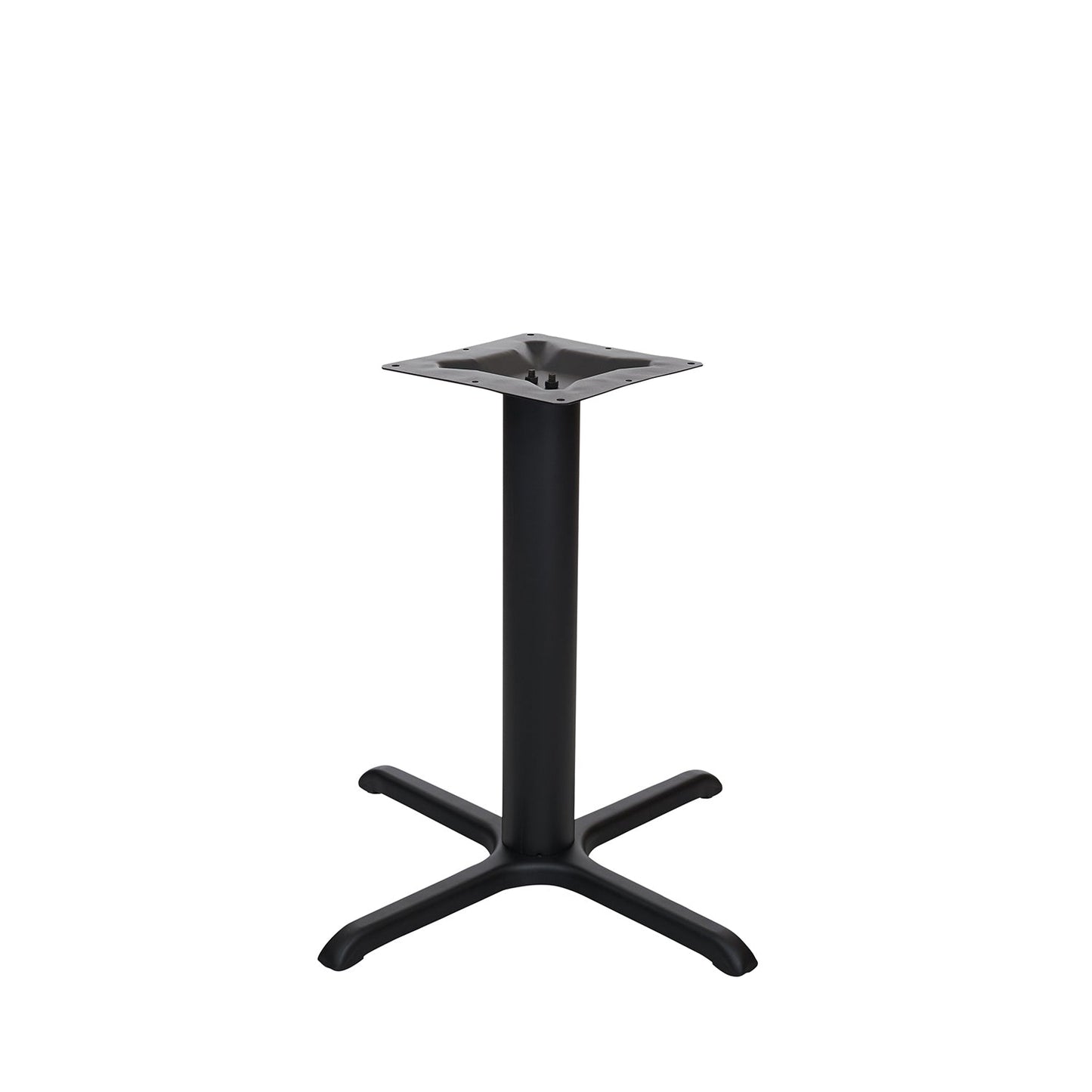 BFM SeatingStamped Steel - 24 x 30 Cross Base - Dining Height - 3" Column - 11 7/8" Bolt - On Top Plate (BFM - STB - 2430BP) - SchoolOutlet