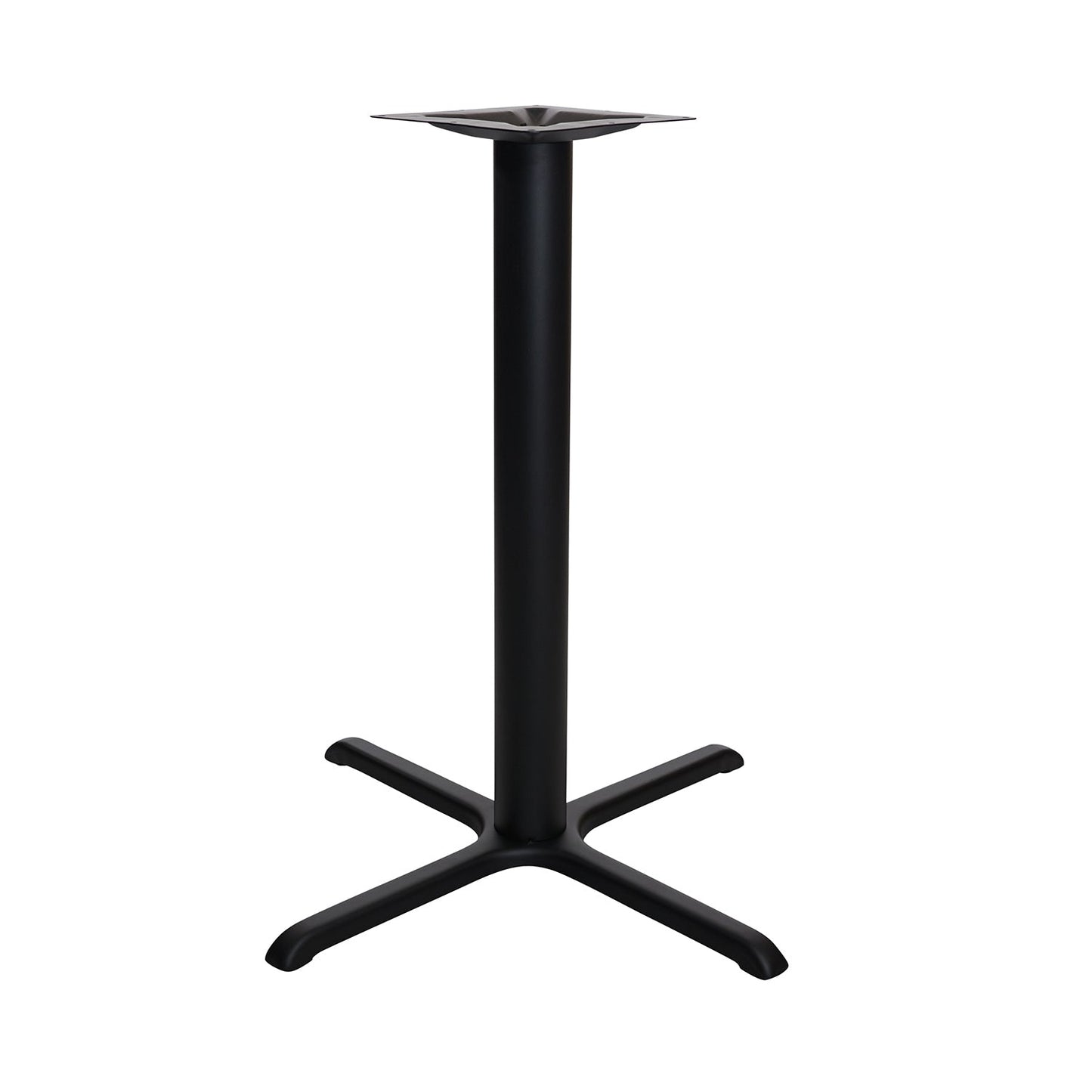 BFM SeatingStamped Steel - 24 x 30 Cross Base - Bar Height - 3" Column - 11 7/8" Bolt - On Top Plate (BFM - STB - 2430TBP) - SchoolOutlet
