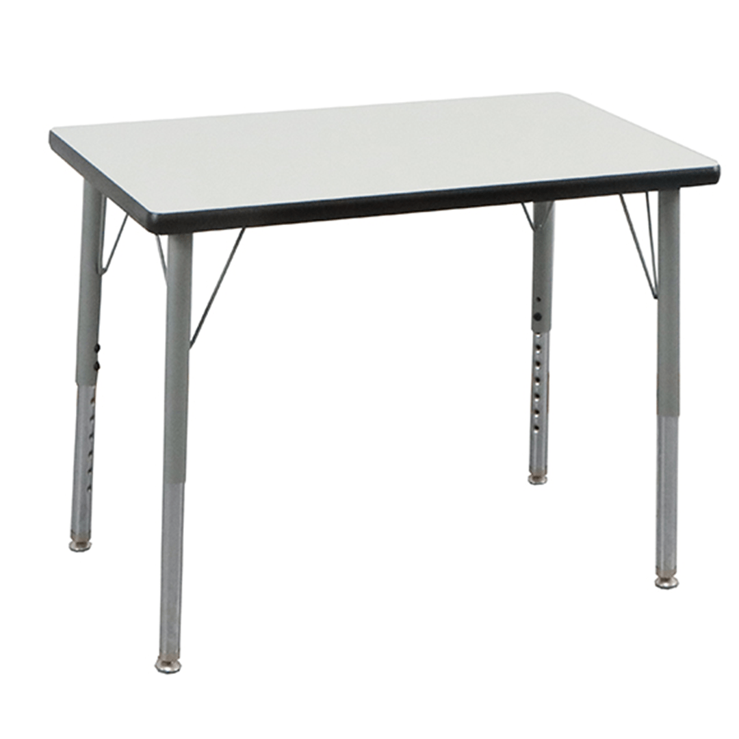 Bintiva Chair and Table Set - ZUUL Black 16"H Chair - 18"D x 30"W Black Activity Table - SchoolOutlet