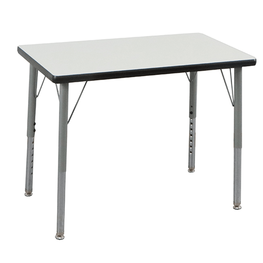 Bintiva Chair and Table Set - ZUUL Black 16"H Chair - 18"D x 30"W Black Activity Table - SchoolOutlet