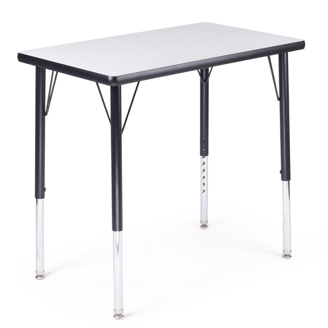 Bintiva Chair and Table Set - ZUUL Black 18"H Chair - 18"D x 30"W Black Activity Table - SchoolOutlet