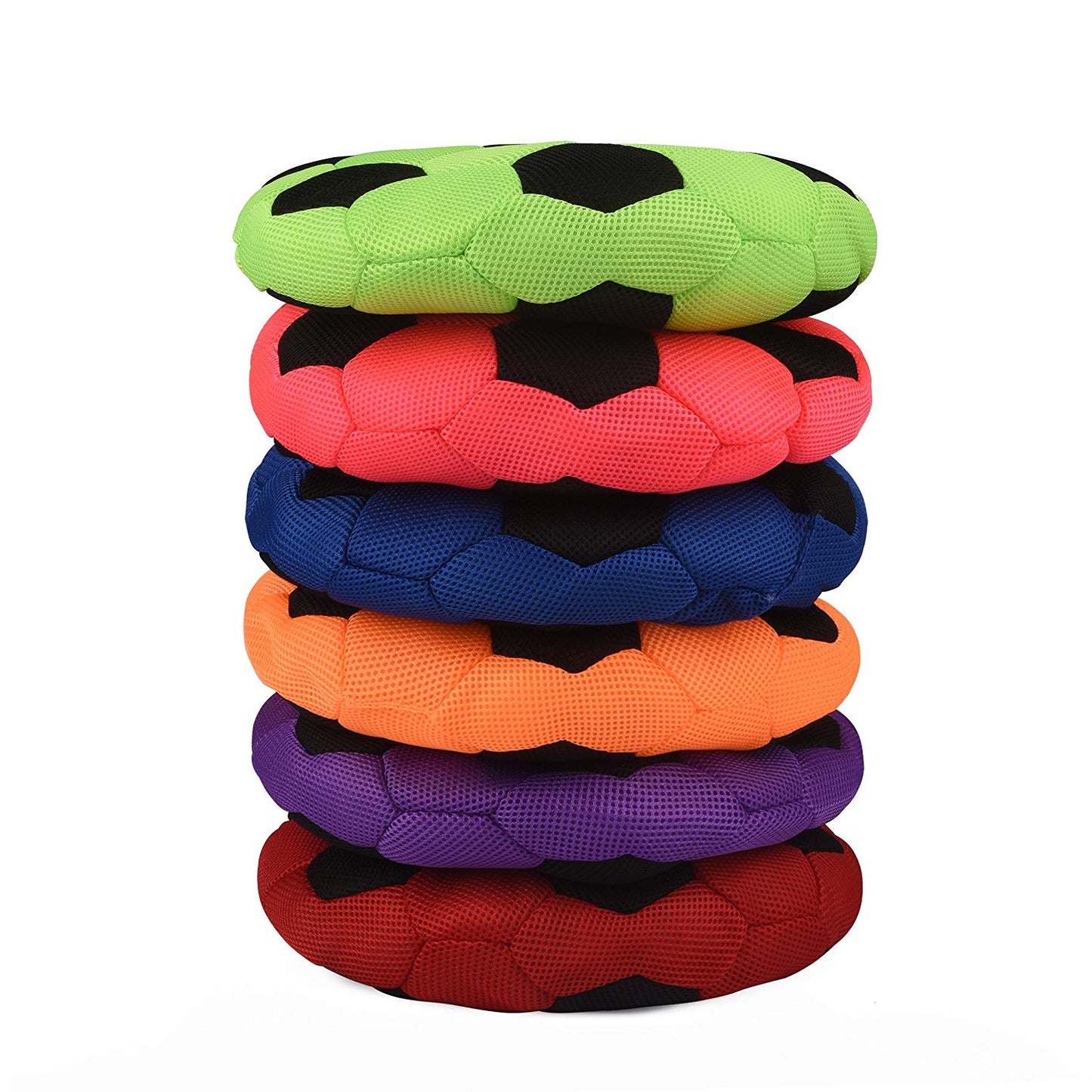 Bintiva Cushioned Spot Markers - Set of 6 Washable Seating Cues in Bright Colors - Large 14" Diameter - SchoolOutlet