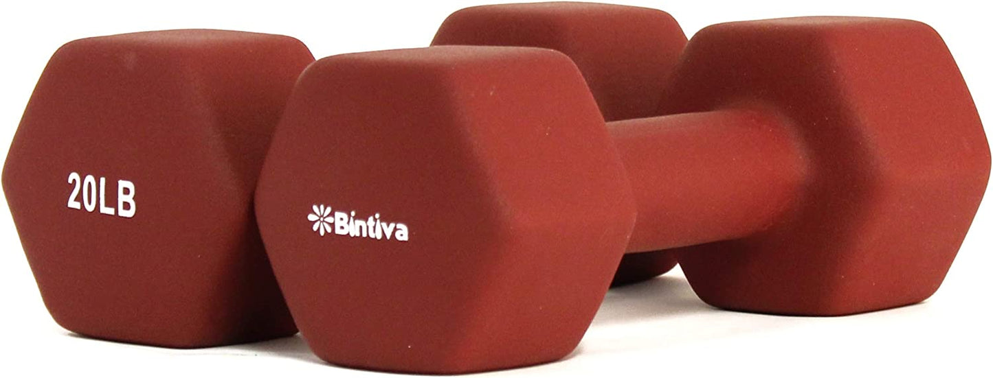 Bintiva Neoprene Hexagon Shaped Dumbbells - SchoolOutlet