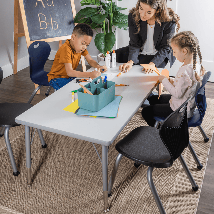 Bintiva Activity Table 24" x 48" with Height Adjustable Legs - SchoolOutlet