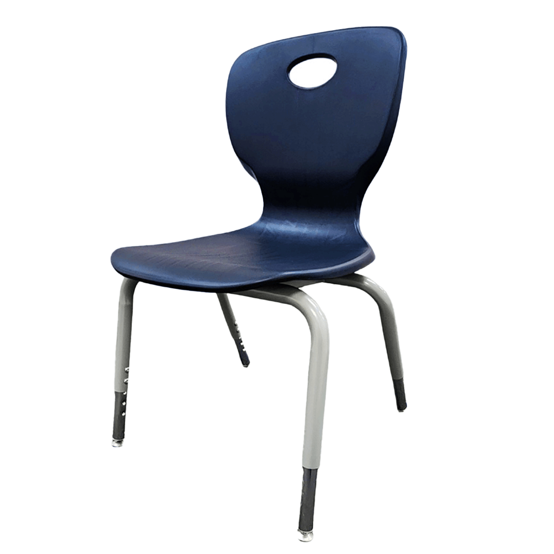 Bintiva NAAR Series Student School Chair - Adjustable Seat Height from 16" to 18" - Blue - SchoolOutlet