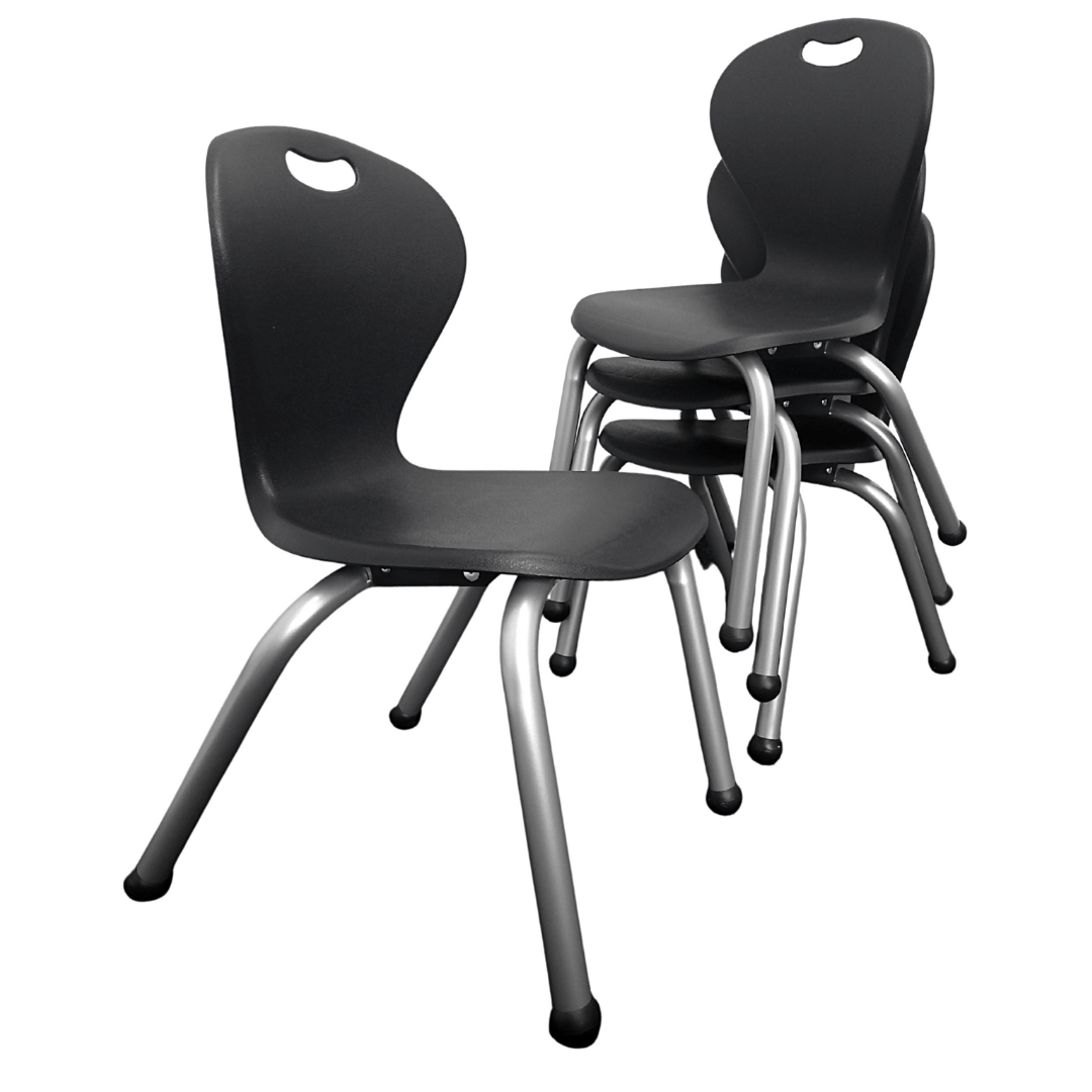Bintiva ZUUL Stackable Chair Series - School Chair 14" Height with Ball Glides - SchoolOutlet
