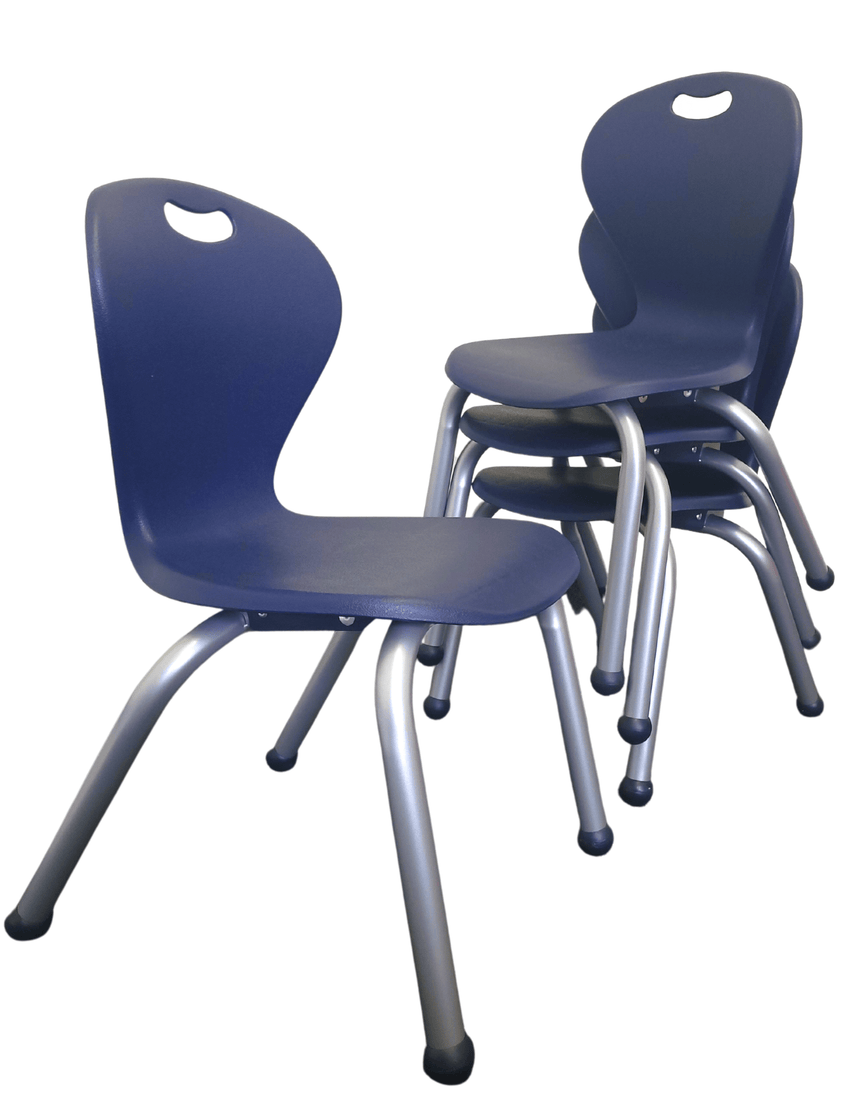 Bintiva ZUUL Stackable Chair Series - School Chair 14" Height with Ball Glides - SchoolOutlet