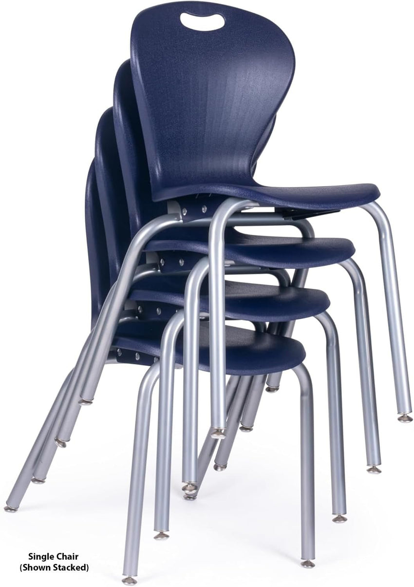 Bintiva ZUUL Stackable Chair Series - School Chair 18" Height with Self Level Glides - SchoolOutlet