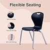 Bintiva ZUUL Stackable Chair Series - School Chair 18" Height with Self Level Glides - SchoolOutlet