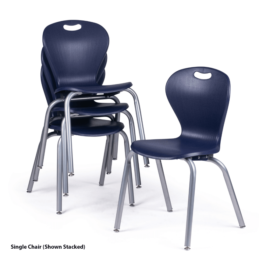 Bintiva ZUUL Stackable Chair Series - School Chair 18" Height with Self Level Glides - SchoolOutlet
