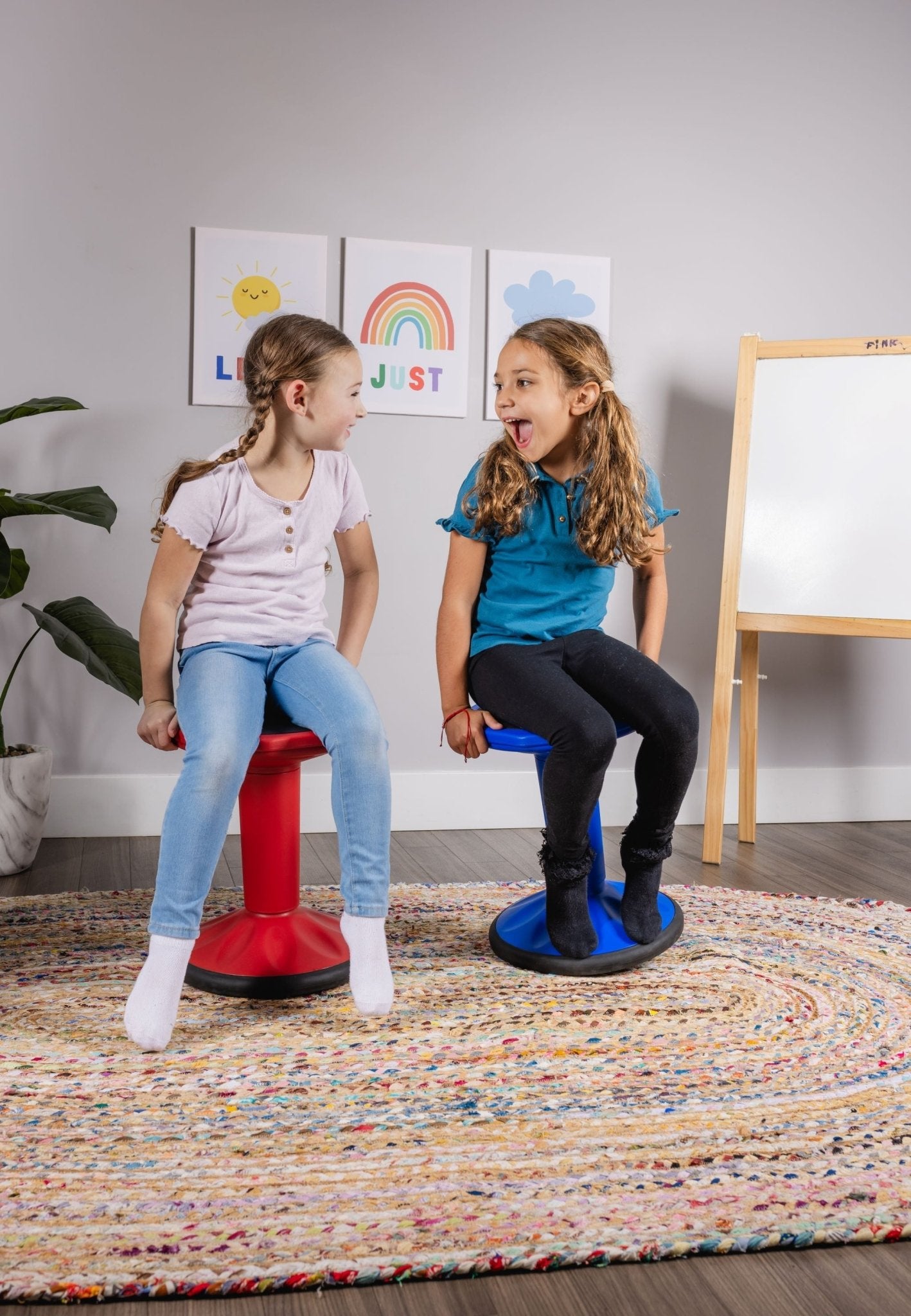 Bintiva Height Adjustable Wobble Stool 13" Diameter - SchoolOutlet