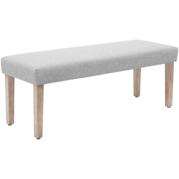Boss Poly - Linen Weave Bench, Grey (B100DW) - SchoolOutlet