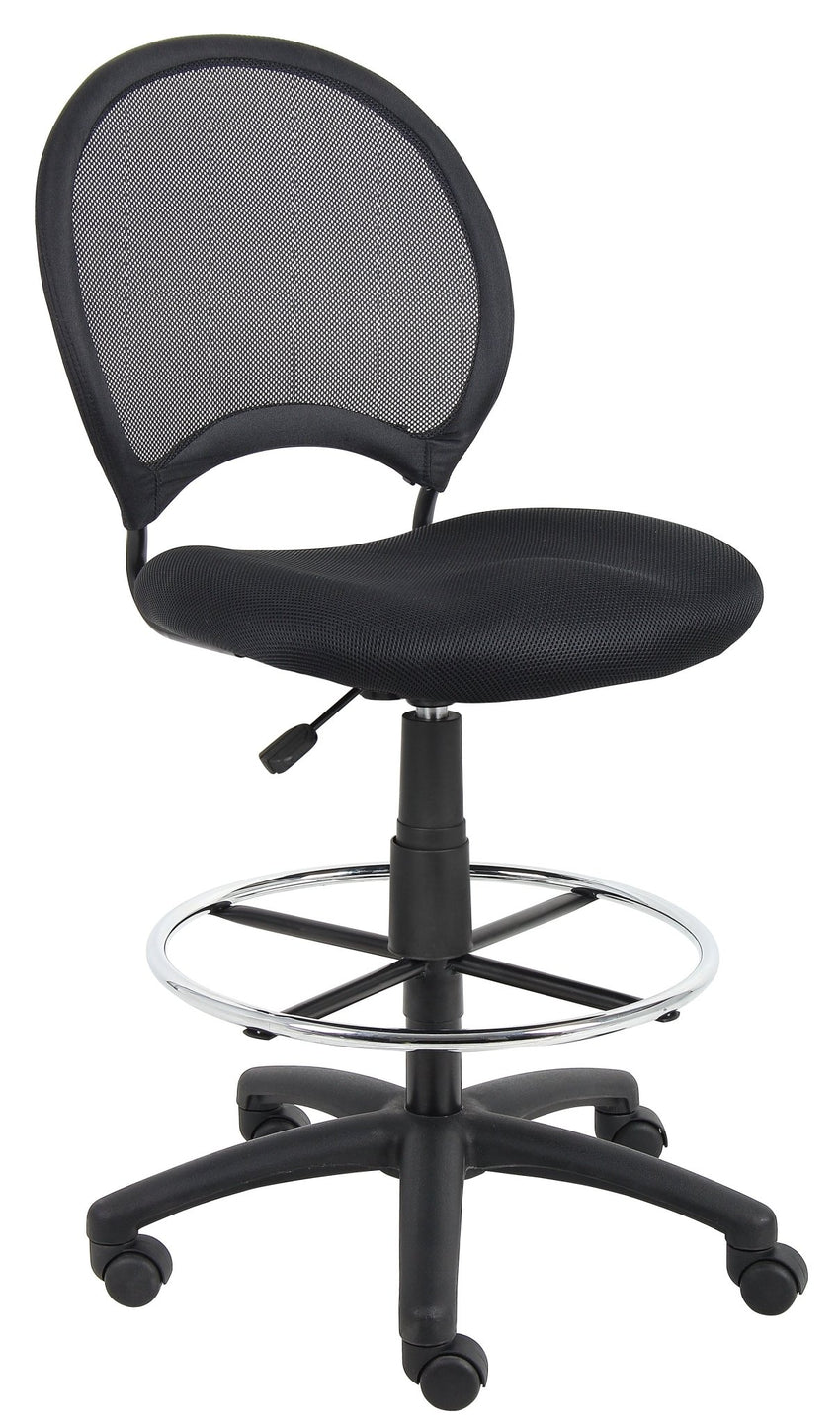 Boss Mesh Drafting Stool, Black (B16215) - SchoolOutlet