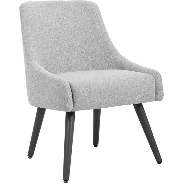 Boss Boyle Poly - Linen Weave Guest Chair, Grey (B579) - SchoolOutlet