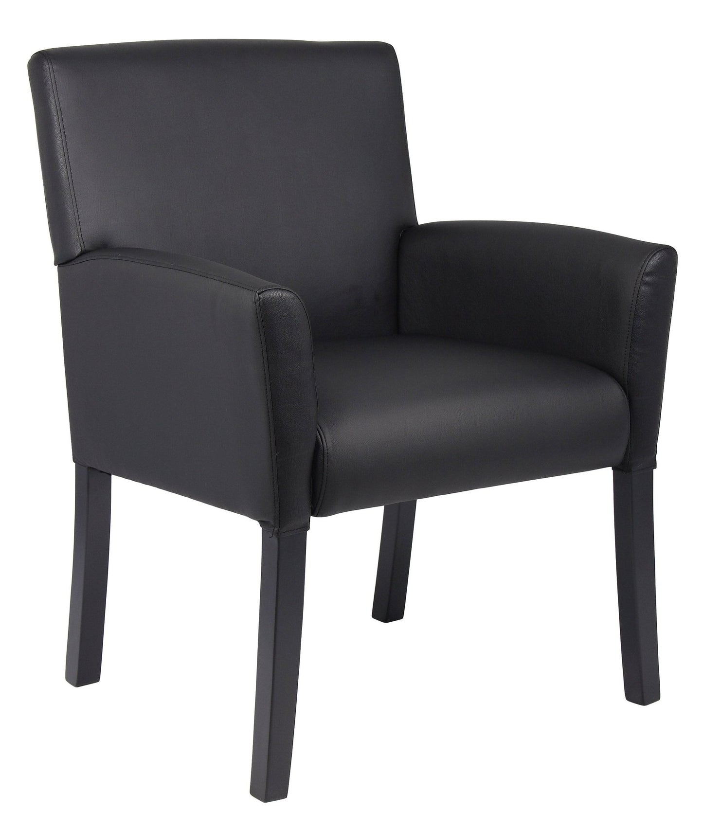 Boss Box Arm guest, accent or dining chair, Black (B639) - SchoolOutlet