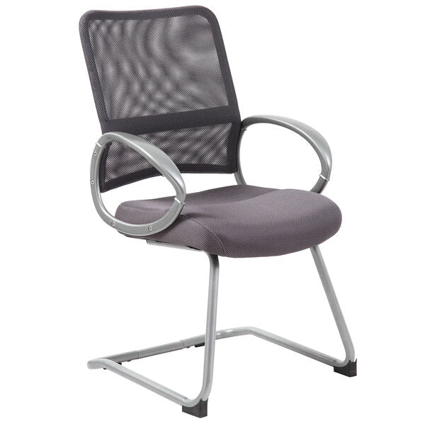 Boss Mesh Back with Pewter Finish Guest Chair (B64XX) - SchoolOutlet