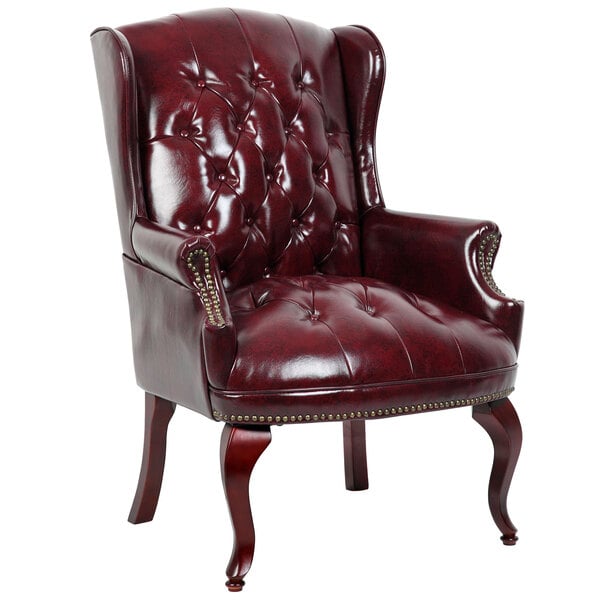 Boss Traditional Series Wingback Guest Chair (B809) - SchoolOutlet