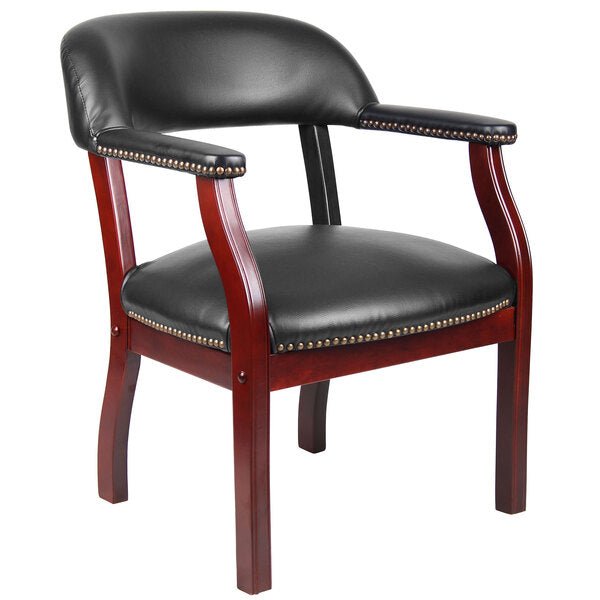 Boss Vinyl Captain's guest, accent or dining chair (B9540) - SchoolOutlet