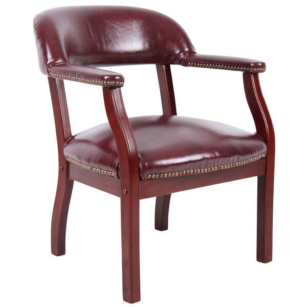 Boss Vinyl Captain's guest, accent or dining chair (B9540) - SchoolOutlet