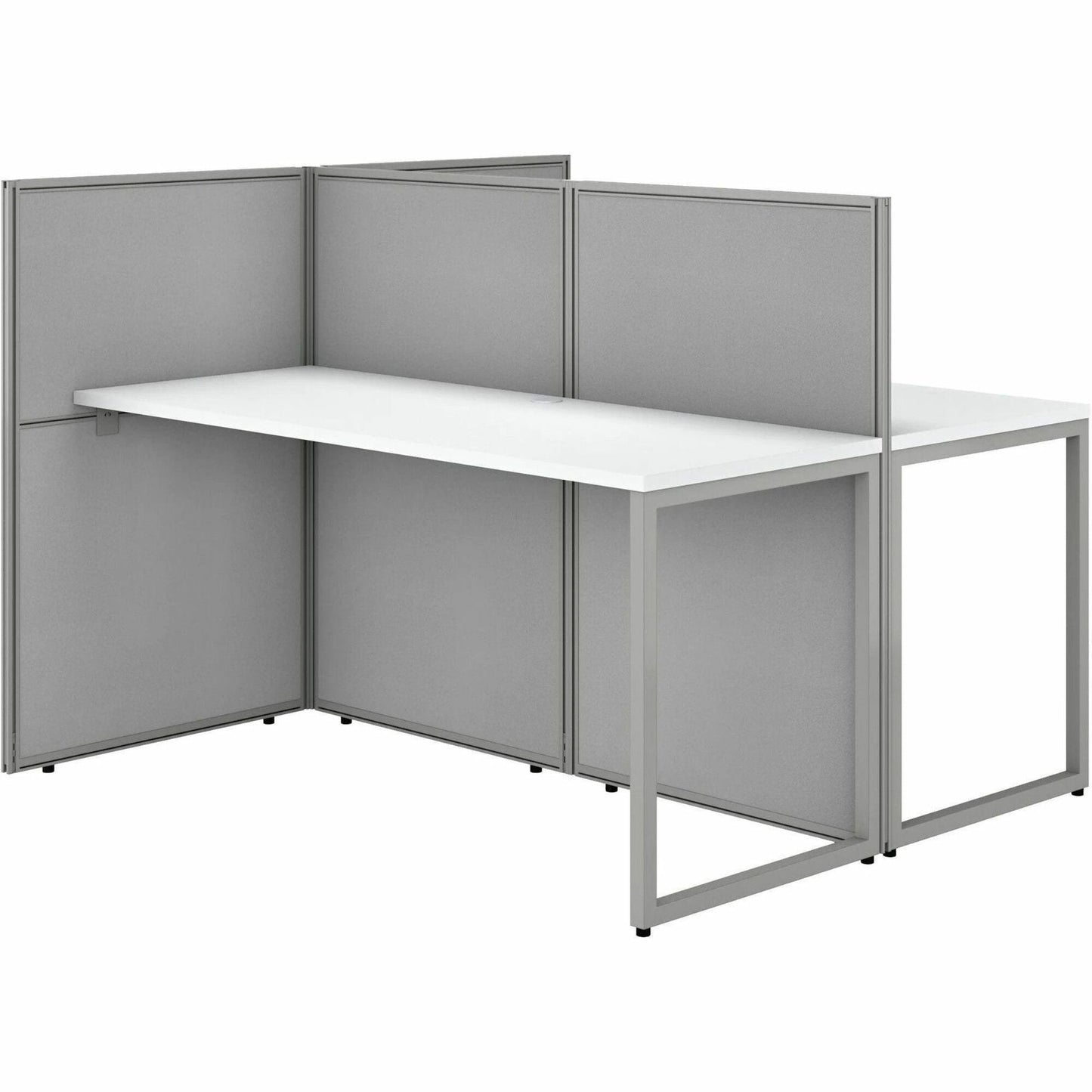 Bush Furniture 60"W 2 - Person Straight Desk Open Office with 45"H Panels (EOD460MR03X) - SchoolOutlet