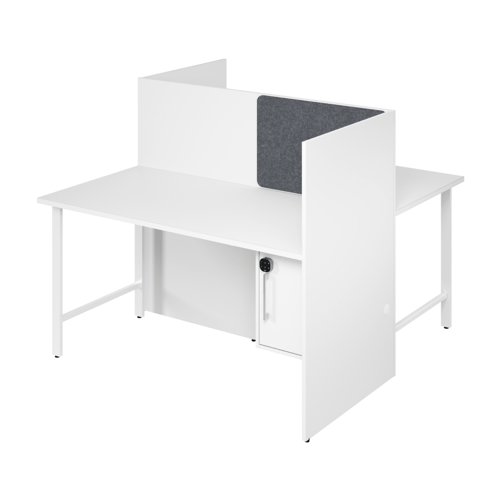 Bush Furniture 59"x 30"x 48"2 - Person Cubicle Desk (HUS032X) - SchoolOutlet