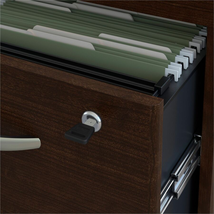 Bush Furniture 3 - Drawer Mobile File Cabinet with Lock and Full - Extension Slides (WC12953X) - SchoolOutlet