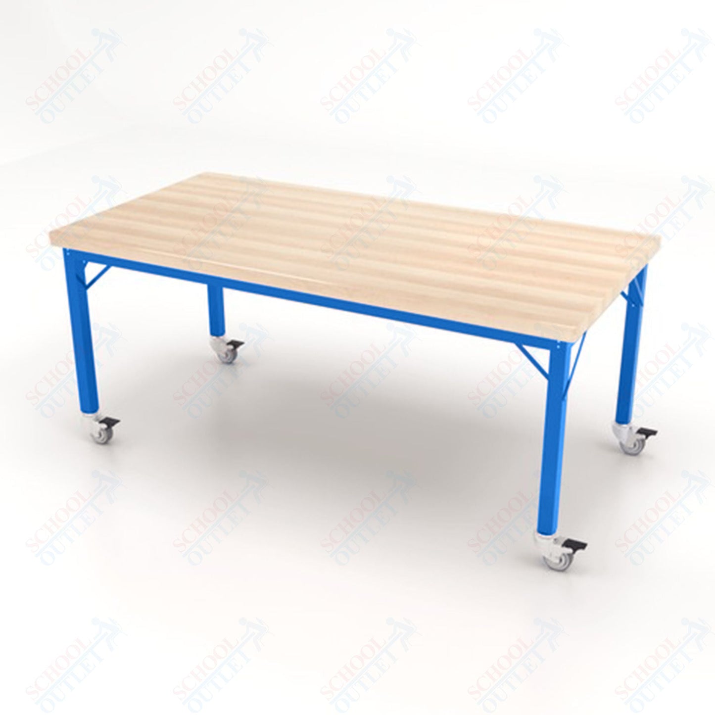 CEF Brainstorm Workbench 26" Height with Maple Butcher Block Top and Steel Frame for Kindergarten - 2nd Grade - SchoolOutlet