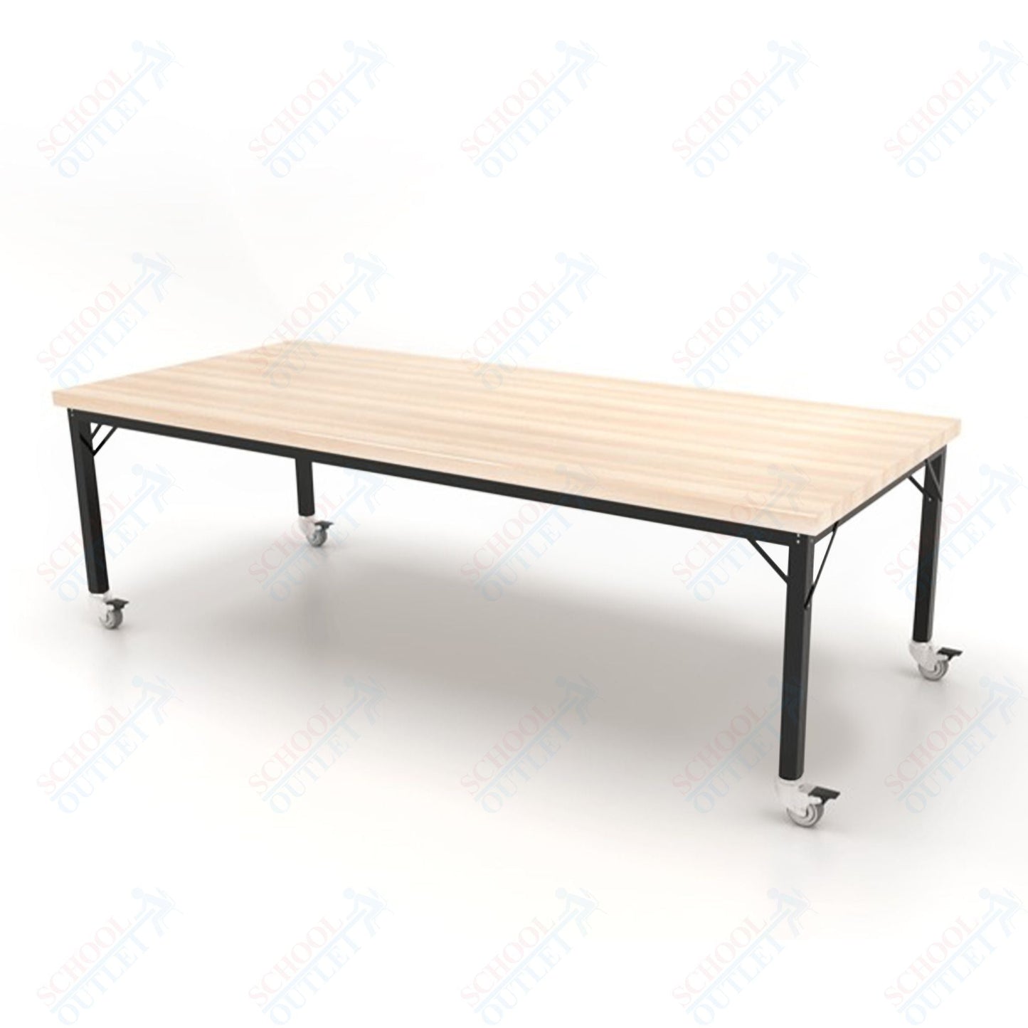CEF Brainstorm Workbench 26" Height with Maple Butcher Block Top and Steel Frame for Kindergarten - 2nd Grade - SchoolOutlet