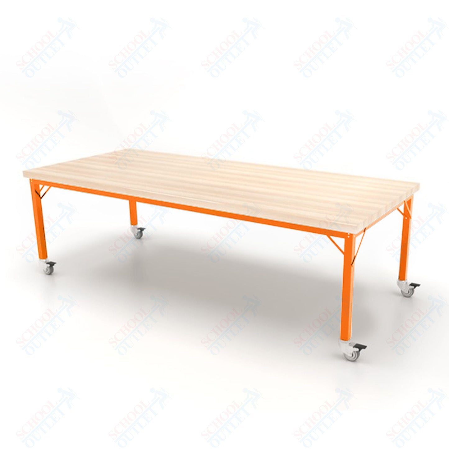 CEF Brainstorm Workbench 26" Height with Maple Butcher Block Top and Steel Frame for Kindergarten - 2nd Grade - SchoolOutlet