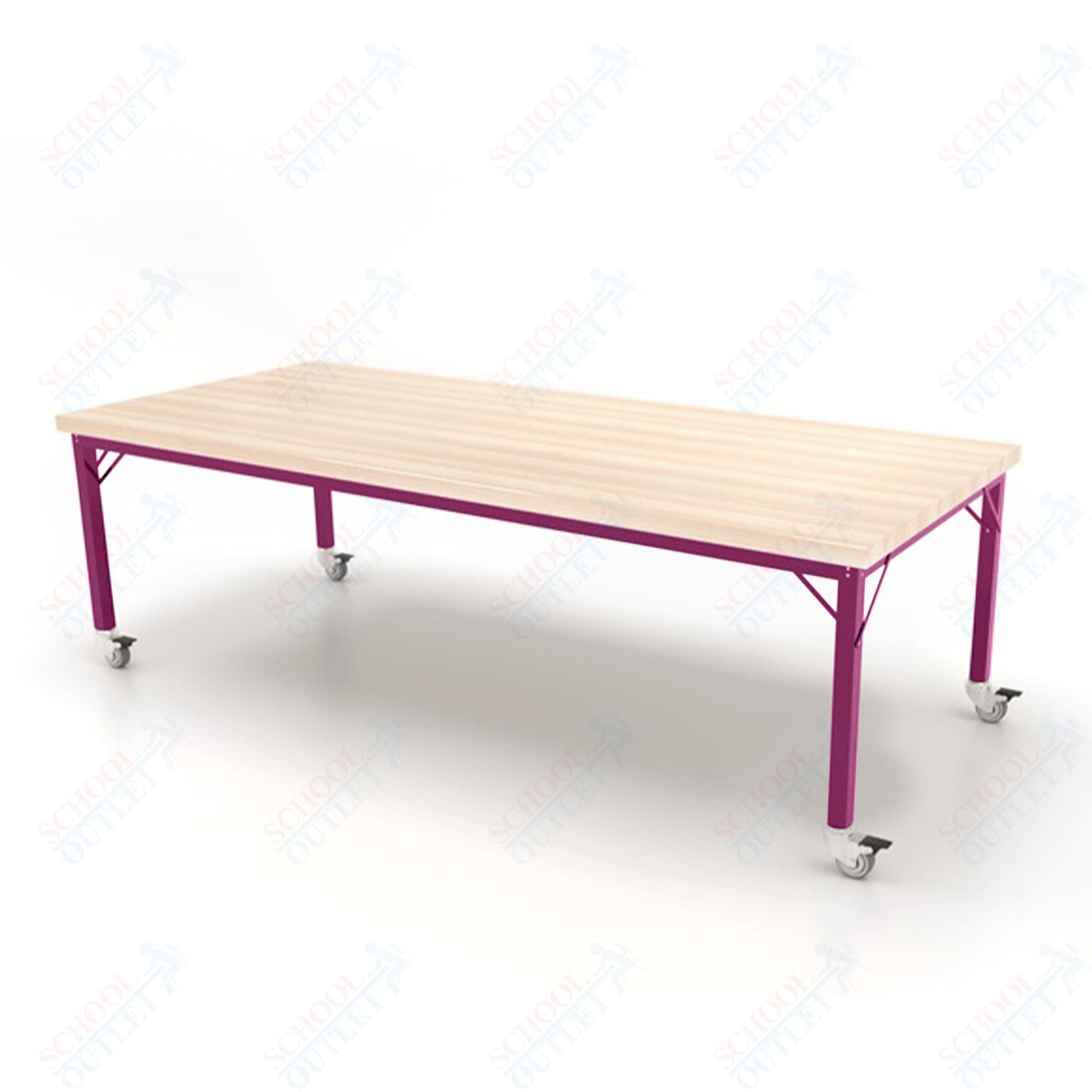 CEF Brainstorm Workbench 26" Height with Maple Butcher Block Top and Steel Frame for Kindergarten - 2nd Grade - SchoolOutlet