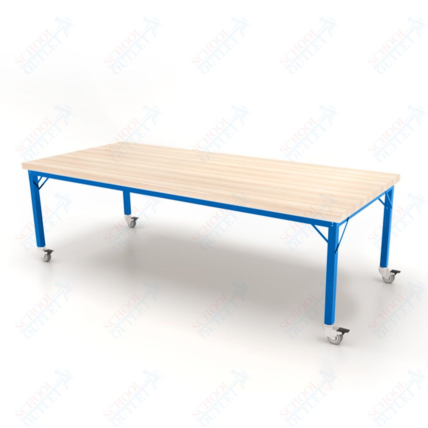 CEF Brainstorm Workbench 26" Height with Maple Butcher Block Top and Steel Frame for Kindergarten - 2nd Grade - SchoolOutlet