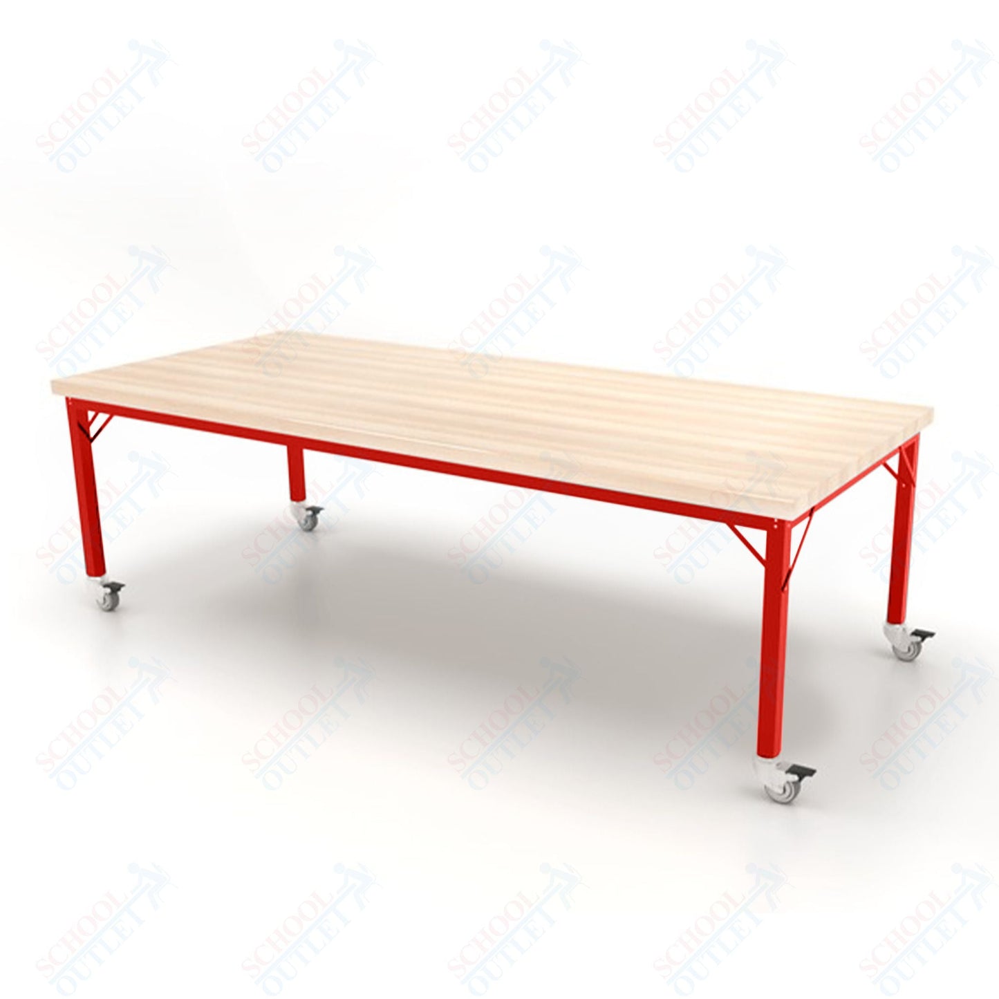 CEF Brainstorm Workbench 26" Height with Maple Butcher Block Top and Steel Frame for Kindergarten - 2nd Grade - SchoolOutlet