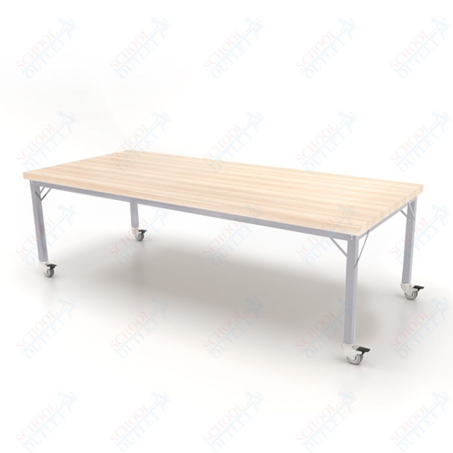 CEF Brainstorm Workbench 26" Height with Maple Butcher Block Top and Steel Frame for Kindergarten - 2nd Grade - SchoolOutlet