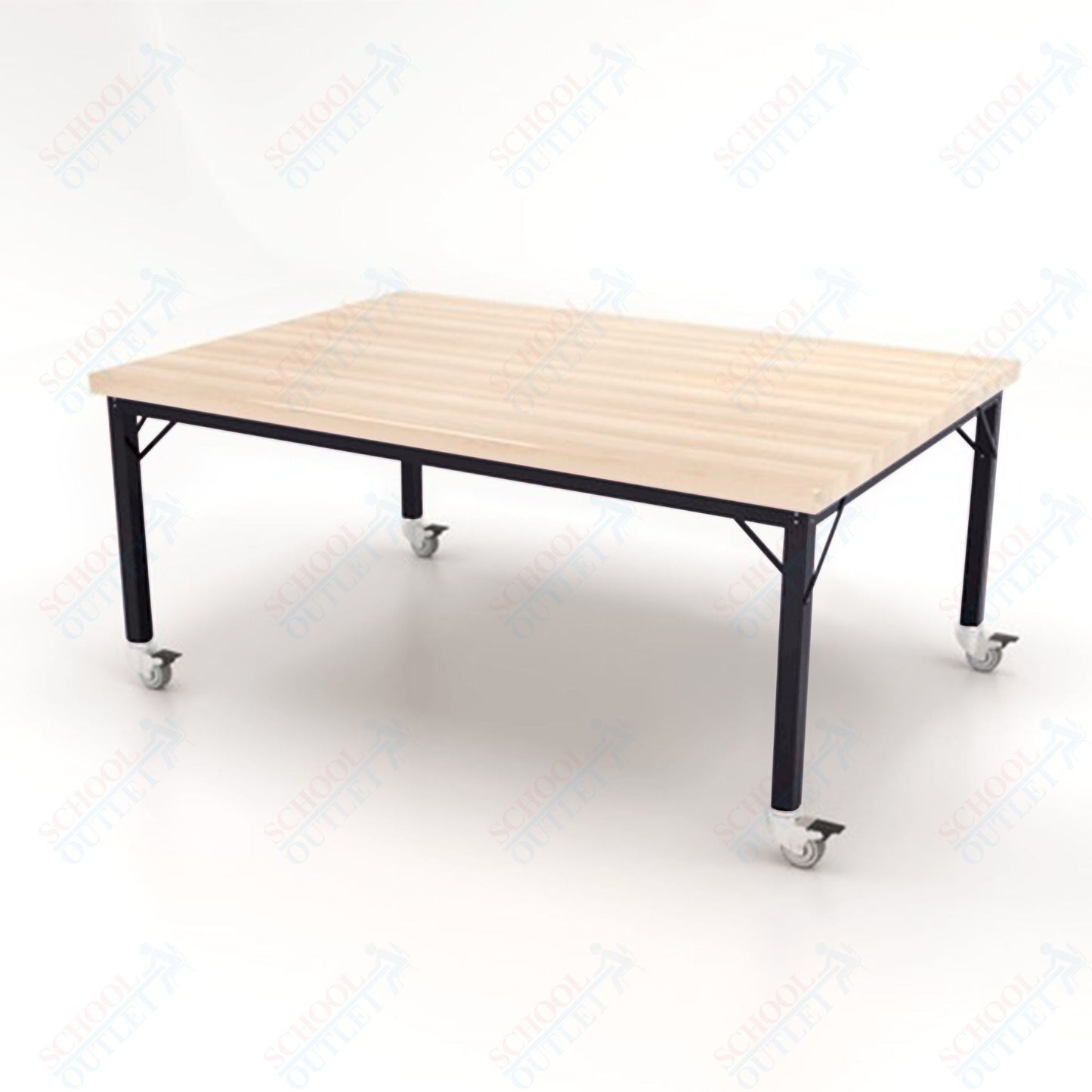 CEF Brainstorm Workbench 26" Height with Maple Butcher Block Top and Steel Frame for Kindergarten - 2nd Grade - SchoolOutlet