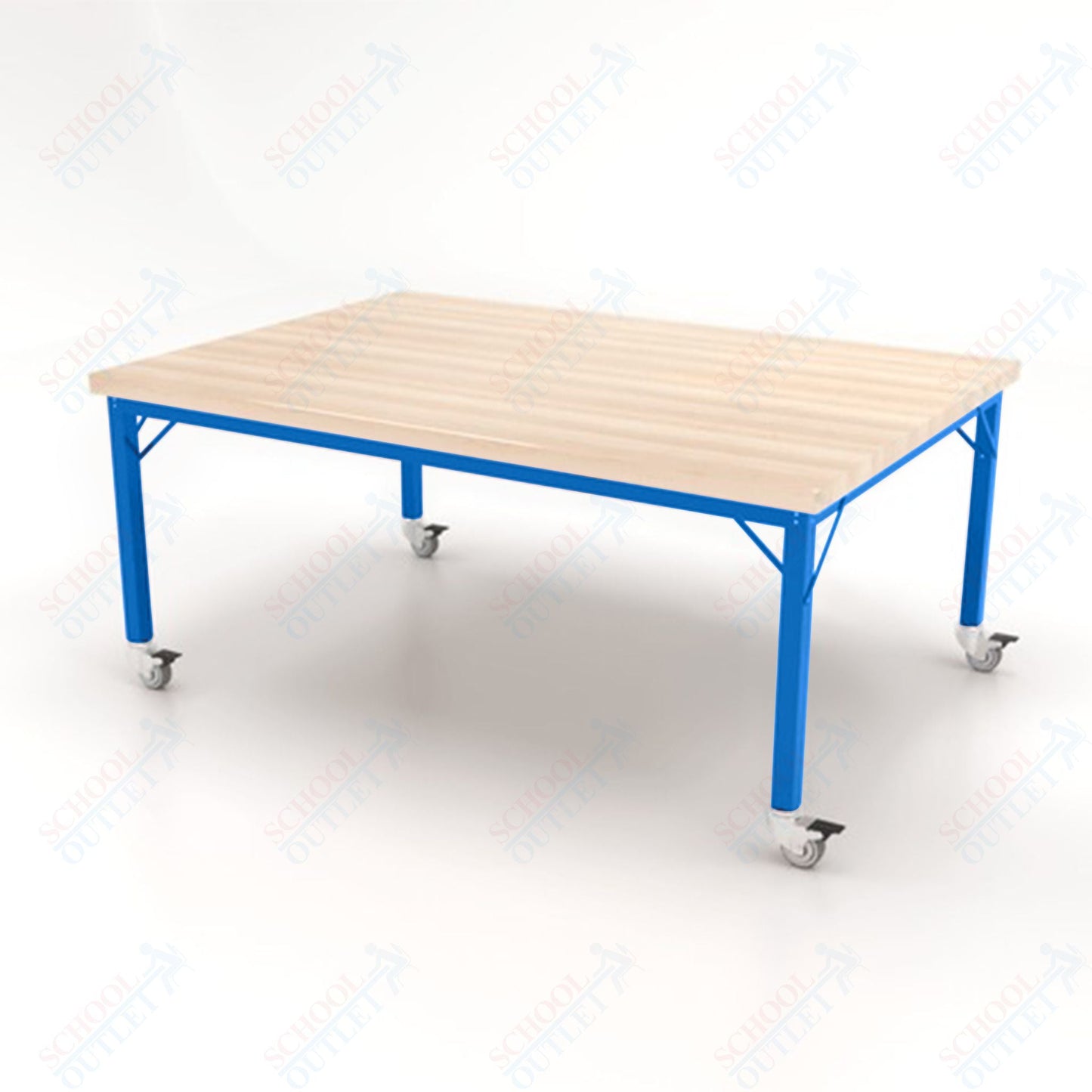 CEF Brainstorm Workbench 26" Height with Maple Butcher Block Top and Steel Frame for Kindergarten - 2nd Grade - SchoolOutlet