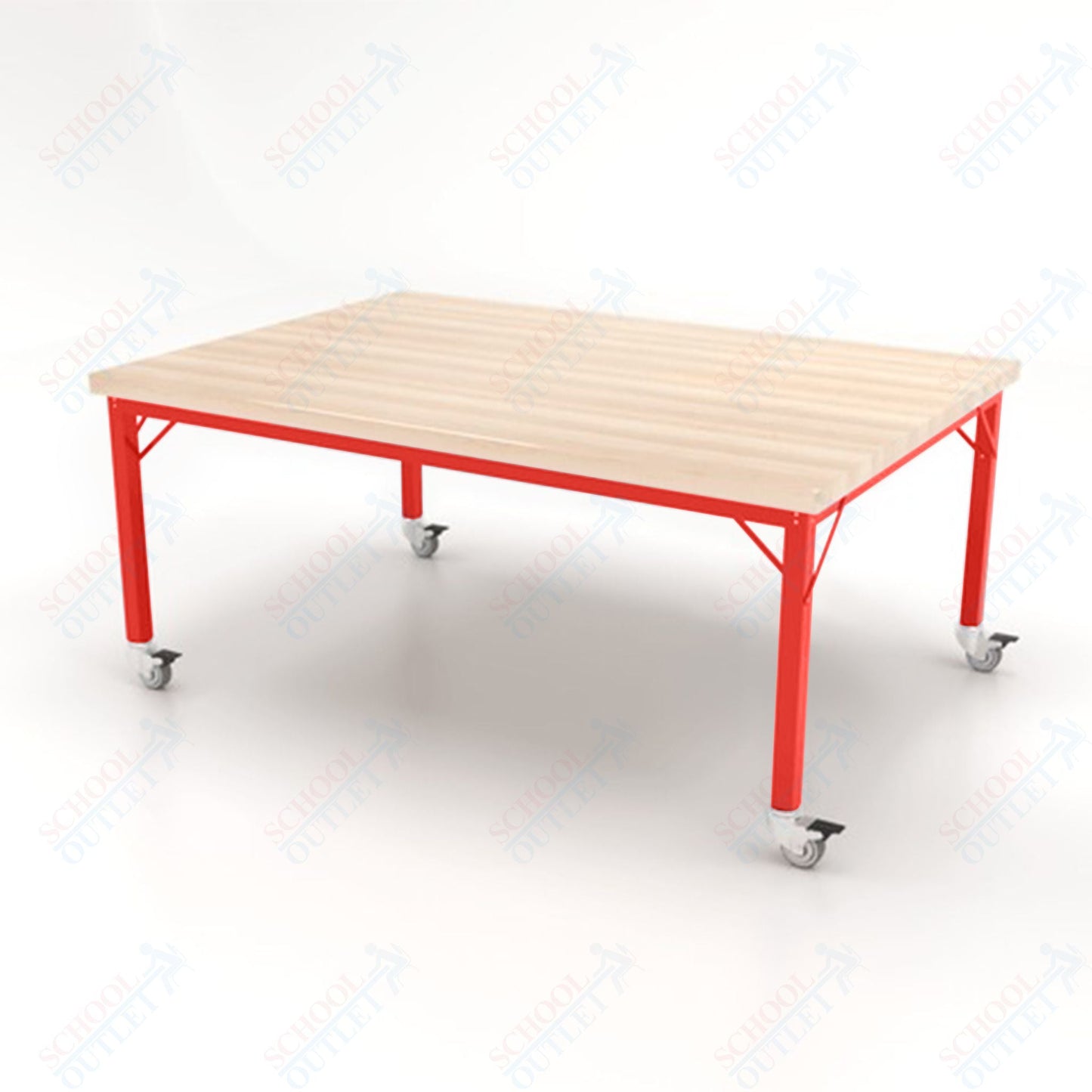 CEF Brainstorm Workbench 26" Height with Maple Butcher Block Top and Steel Frame for Kindergarten - 2nd Grade - SchoolOutlet