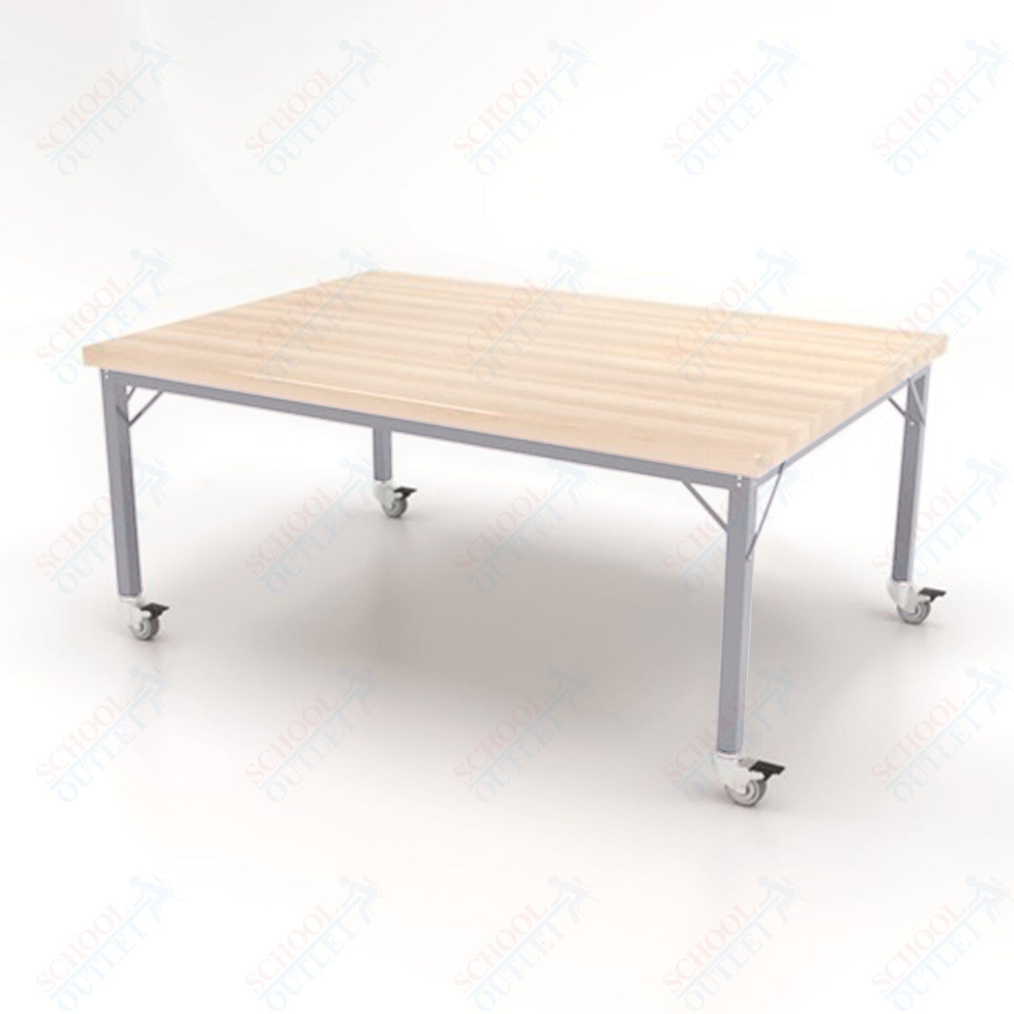 CEF Brainstorm Workbench 26" Height with Maple Butcher Block Top and Steel Frame for Kindergarten - 2nd Grade - SchoolOutlet