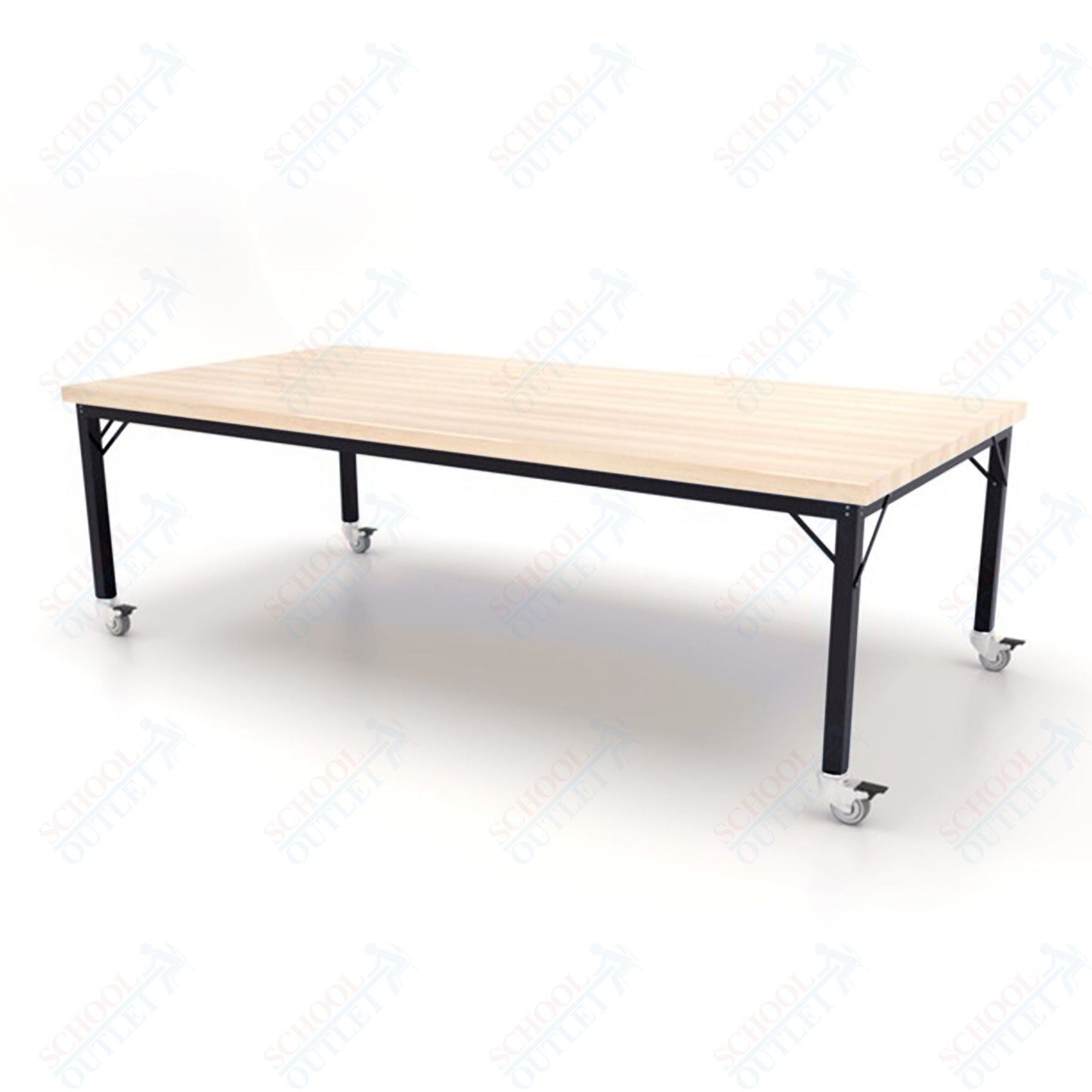 CEF Brainstorm Workbench 26" Height with Maple Butcher Block Top and Steel Frame for Kindergarten - 2nd Grade - SchoolOutlet